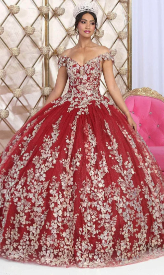 Picture of Vestido de quinceañera con apliques de mariposas