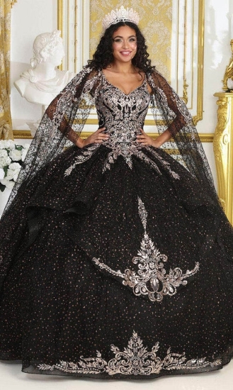 Picture of Vestido de quinceañera con corsé de purpurina