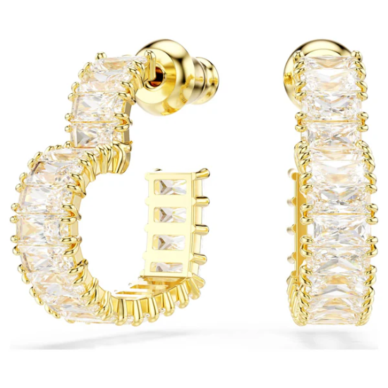 Picture of Pendientes de aro Matrix, Baño tono oro