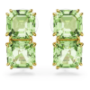 Picture of Pendientes de clip Millenia Talla cuadrada, Verdes, Baño tono oro