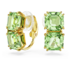 Picture of Pendientes de clip Millenia Talla cuadrada, Verdes, Baño tono oro