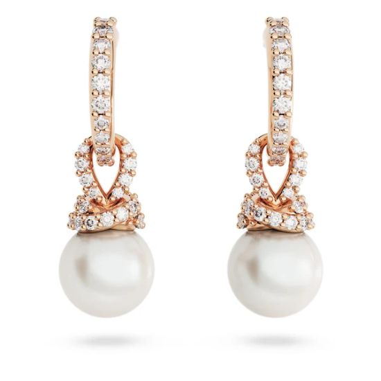 Picture of Pendientes Originally, Blancos, Baño tono oro rosa